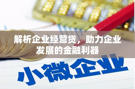 临淄解析企业经营贷，助力企业发展的金融利器