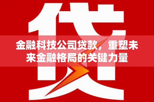临淄金融科技公司贷款，重塑未来金融格局的关键力量