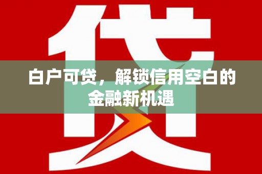 临淄白户可贷，解锁信用空白的金融新机遇