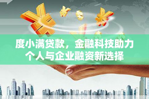 临淄度小满贷款，金融科技助力个人与企业融资新选择