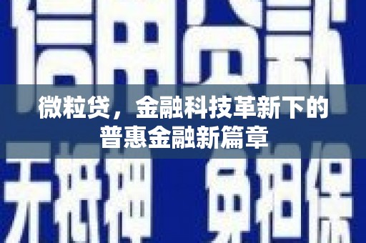 临淄微粒贷，金融科技革新下的普惠金融新篇章
