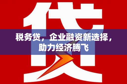 临淄税务贷，企业融资新选择，助力经济腾飞