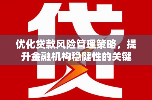 临淄优化贷款风险管理策略，提升金融机构稳健性的关键