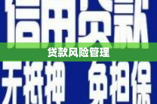 临淄贷款风险管理