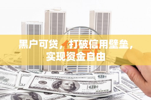 临淄黑户可贷，打破信用壁垒，实现资金自由