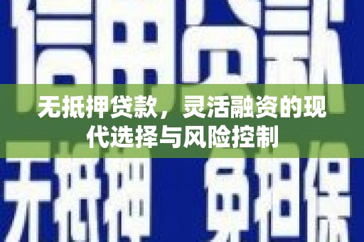 临淄无抵押贷款，灵活融资的现代选择与风险控制